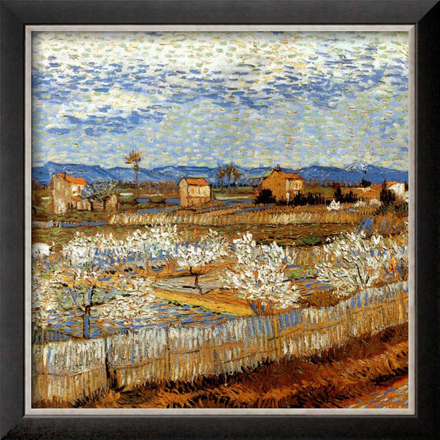 La Plaine De La Crau Avec Puchers En Fleurs - Van Gogh Painting On Canvas